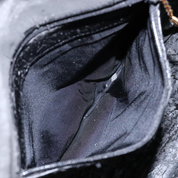 GUCCI Bamboo Shoulder Bag Suede 2way Black Gold 001 3754 1638 Auth 139273