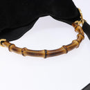 GUCCI Bamboo Shoulder Bag Suede 2way Black Gold 001 3754 1638 Auth 139273-7