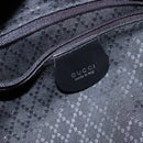 GUCCI Bamboo Shoulder Bag Canvas 2way Black Silver 001 2123 1577 Auth 139274-16