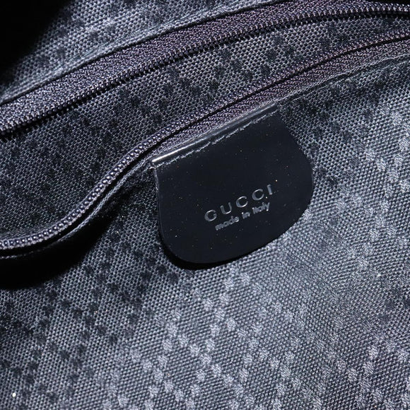 GUCCI Bamboo Shoulder Bag Canvas 2way Black Silver 001 2123 1577 Auth 139274