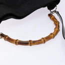 GUCCI Bamboo Shoulder Bag Canvas 2way Black Silver 001 2123 1577 Auth 139274-7