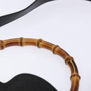 GUCCI Bamboo Shoulder Bag Canvas 2way Black Silver 001 2123 1577 Auth 139274-8