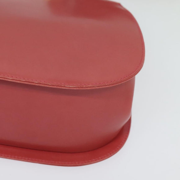 Salvatore Ferragamo Gancini Shoulder Bag Leather Pink Gold Auth 139275