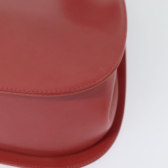 Salvatore Ferragamo Gancini Shoulder Bag Leather Pink Gold Auth 139275