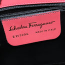Salvatore Ferragamo Gancini Shoulder Bag Leather Pink Gold Auth 139275-12
