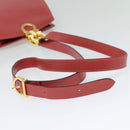 Salvatore Ferragamo Gancini Shoulder Bag Leather Pink Gold Auth 139275-7