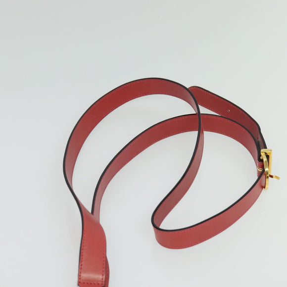 Salvatore Ferragamo Gancini Shoulder Bag Leather Pink Gold Auth 139275