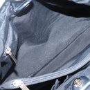 Salvatore Ferragamo Vala Hand Bag Nylon Black Silver Auth 139278-10