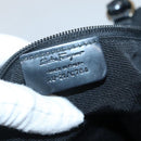 Salvatore Ferragamo Vala Hand Bag Nylon Black Silver Auth 139278-12