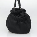 Salvatore Ferragamo Vala Hand Bag Nylon Black Silver Auth 139278-3
