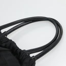 Salvatore Ferragamo Vala Hand Bag Nylon Black Silver Auth 139278-8