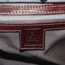 FENDI Zucca Canvas Hand Bag Black Brown Auth 139279-19