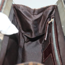 FENDI Zucca Canvas Hand Bag Black Brown Auth 139279-21