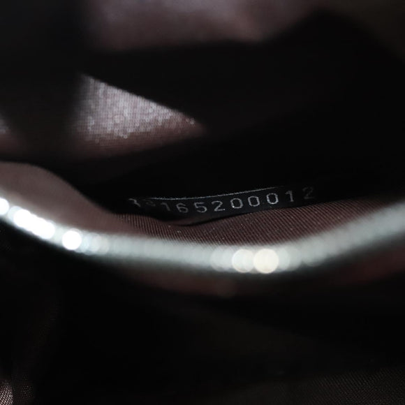 FENDI Zucca Canvas Hand Bag Black Brown Auth 139279