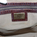 FENDI Zucchino Canvas Tote Bag Brown Gold Auth 139280-17