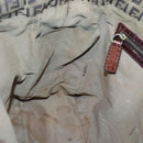 FENDI Zucchino Canvas Tote Bag Brown Gold Auth 139280-19