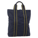 HERMES Fourre Tout Cabas Tote Bag Canvas Navy Auth 139285-1