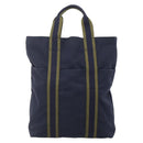 HERMES Fourre Tout Cabas Tote Bag Canvas Navy Auth 139285-13