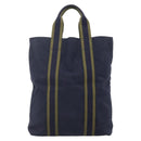 HERMES Fourre Tout Cabas Tote Bag Canvas Navy Auth 139285-2