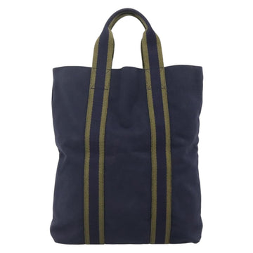 HERMES Fourre Tout Cabas Tote Bag Canvas Navy Auth 139285 - 0