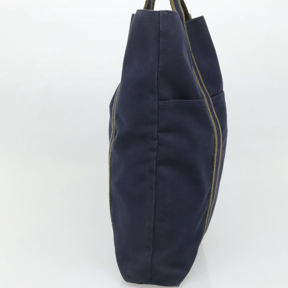HERMES Fourre Tout Cabas Tote Bag Canvas Navy Auth 139285