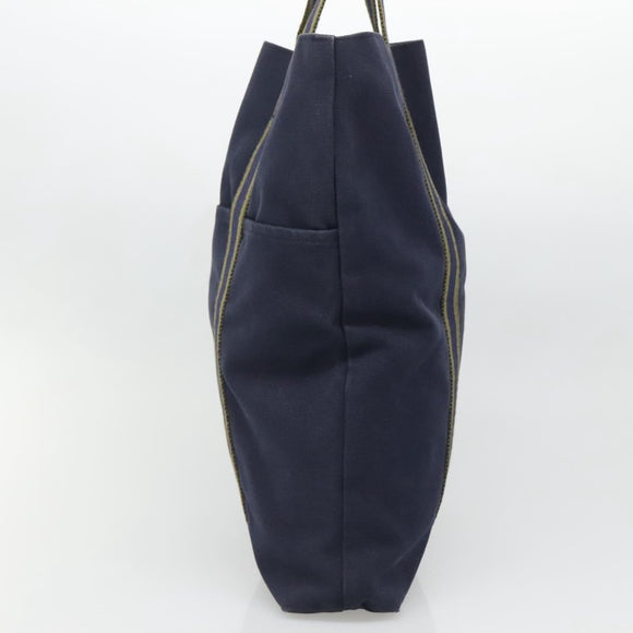 HERMES Fourre Tout Cabas Tote Bag Canvas Navy Auth 139285