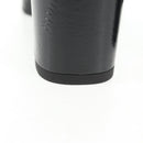 CHANEL Matelasse Heel Sandals Leather Blue CC Auth 139286M-13