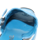 CHANEL Matelasse Heel Sandals Leather Blue CC Auth 139286M-23