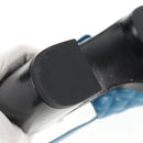 CHANEL Matelasse Heel Sandals Leather Blue CC Auth 139286M-9