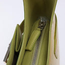 Salvatore Ferragamo Gancini Bag Patent leather Yellow Silver Auth 139287-19