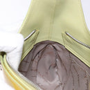 Salvatore Ferragamo Gancini Bag Patent leather Yellow Silver Auth 139287-21