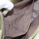 Salvatore Ferragamo Gancini Bag Patent leather Yellow Silver Auth 139287-22