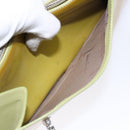 Salvatore Ferragamo Gancini Bag Patent leather Yellow Silver Auth 139287-23