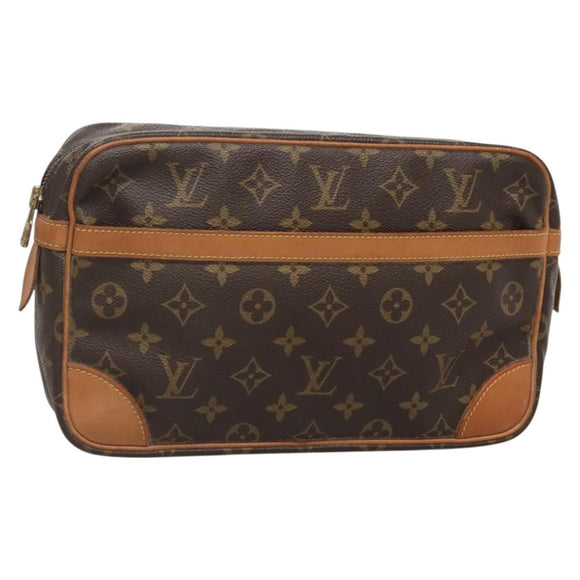 LOUIS VUITTON Monogram Compiegne 28 Clutch Bag M51845 LV Auth 139295