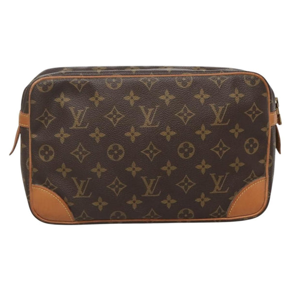 LOUIS VUITTON Monogram Compiegne 28 Clutch Bag M51845 LV Auth 139295