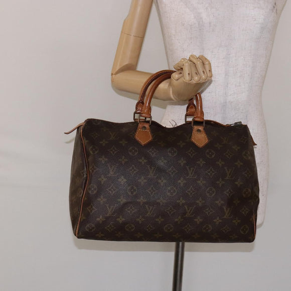 LOUIS VUITTON Monogram Speedy 35 Hand Bag M41524 LV Auth 139298