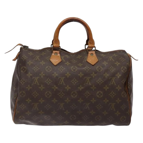 LOUIS VUITTON Monogram Speedy 35 Hand Bag M41524 LV Auth 139298