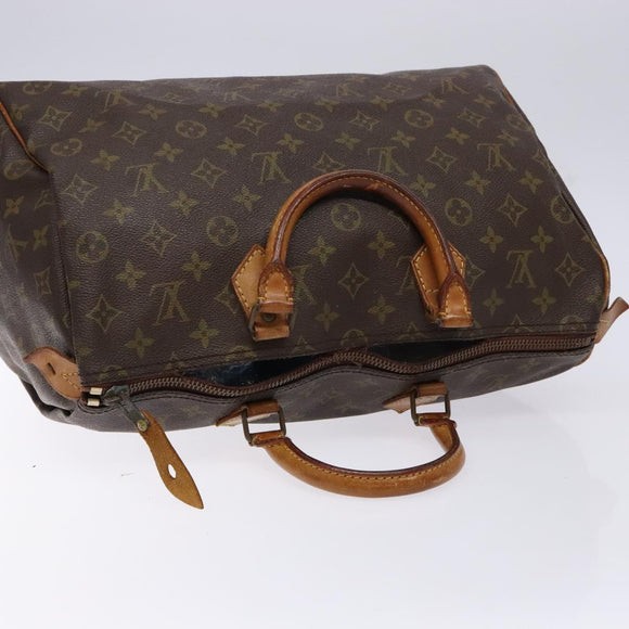 LOUIS VUITTON Monogram Speedy 35 Hand Bag M41524 LV Auth 139298