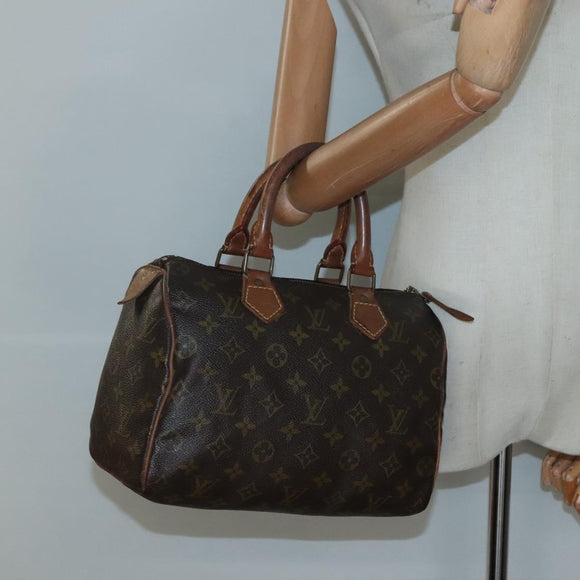LOUIS VUITTON Monogram Speedy 25 Hand Bag M41528 LV Auth 139299