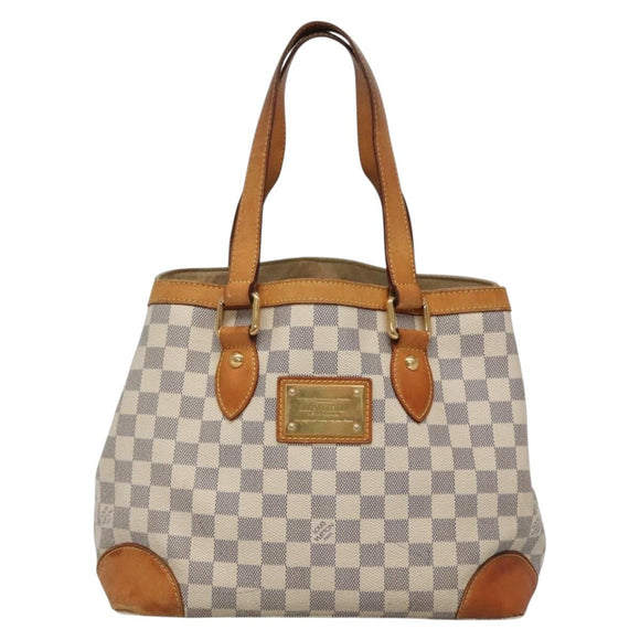 LOUIS VUITTON Damier Azur Hampstead PM Tote Bag N51207 LV Auth 139302