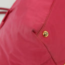 PRADA Hand Bag Nylon Pink Gold Auth 139304-9