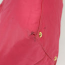 PRADA Hand Bag Nylon Pink Gold Auth 139304-15
