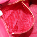 PRADA Hand Bag Nylon Pink Gold Auth 139304-21