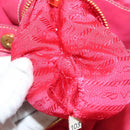 PRADA Hand Bag Nylon Pink Gold Auth 139304-11