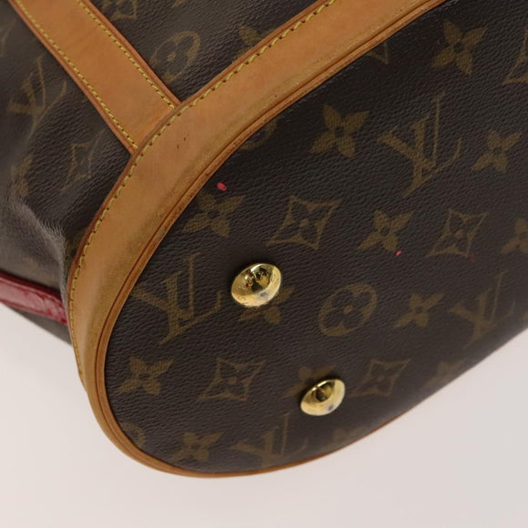 LOUIS VUITTON Monogram Ruby Neo Bucket Tote Bag Red M95613 LV Auth 139320