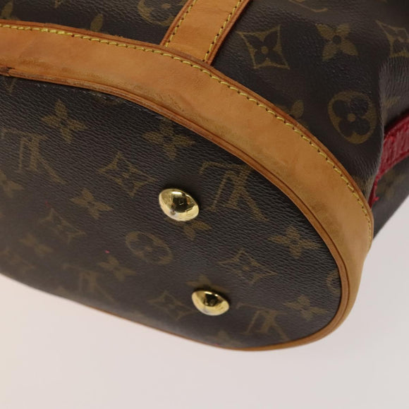 LOUIS VUITTON Monogram Ruby Neo Bucket Tote Bag Red M95613 LV Auth 139320