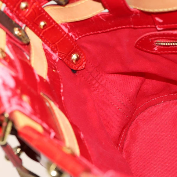 LOUIS VUITTON Monogram Ruby Neo Bucket Tote Bag Red M95613 LV Auth 139320