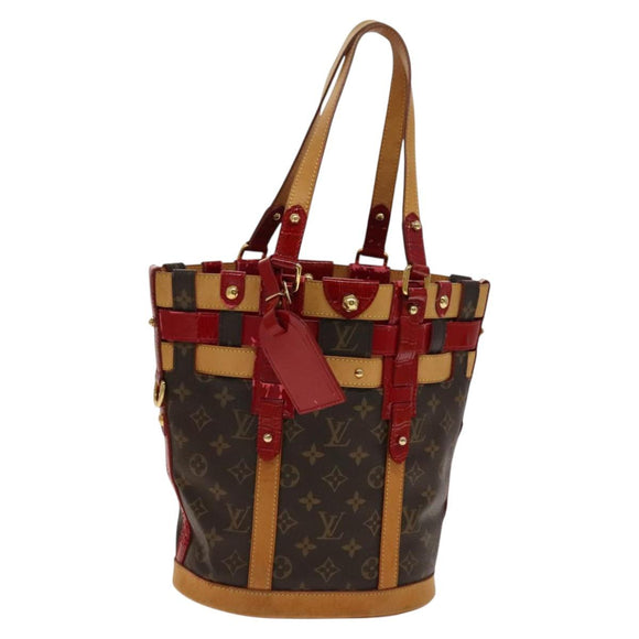 LOUIS VUITTON Monogram Ruby Neo Bucket Tote Bag Red M95613 LV Auth 139320