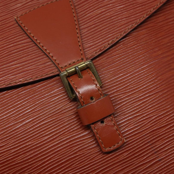 LOUIS VUITTON Epi Jeune FilleMM Shoulder Bag Brown M52153 LV Auth 139321