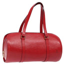 LOUIS VUITTON Epi Soufflot Hand Bag Red M52227 LV Auth 139322-1